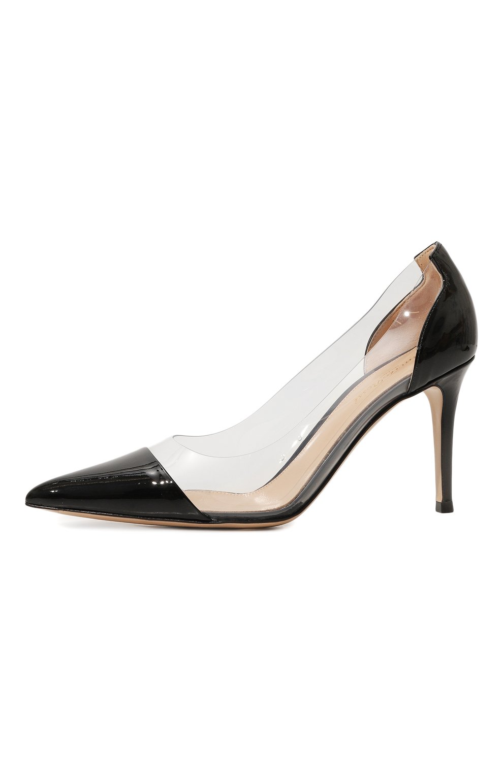 Комбинированные туфли plexi 85 GIANVITO ROSSI, арт. G20938.85RIC.VGLNETR, фото 4