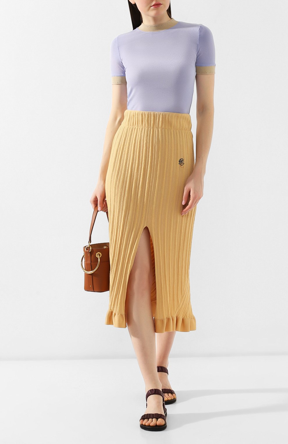 Футболка ACNE STUDIOS голубого цвета по цене 19550 руб., арт. AL0065, фото 2 Футболка ACNE STUDIOS, арт. AL0065, фото 2