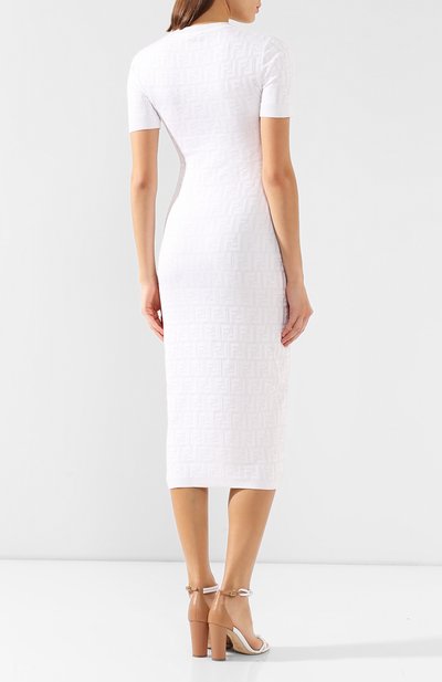 Платье из смеси хлопка и вискозы FENDI, арт. FZD832 AAVG, фото 4