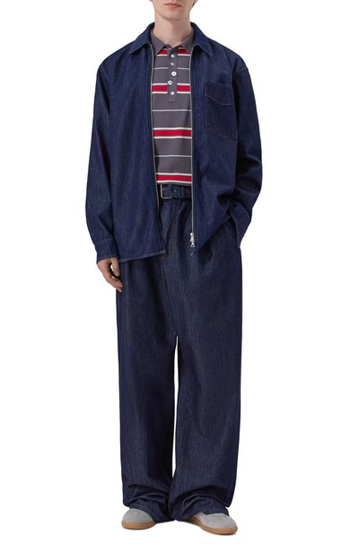 Хлопковое поло UNDERCOVER темно-серого цвета по цене 65900 руб., арт. UC1F4804-2, фото 2 Хлопковое поло UNDERCOVER, арт. UC1F4804-2, фото 2