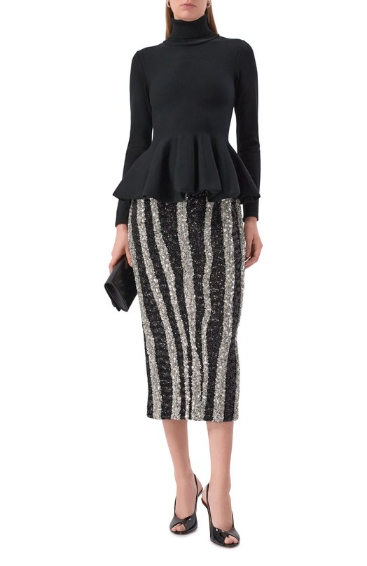 Водолазка из вискозы Giambattista Valli 25FWSVCM0M01/05VIP Чёрный  25FWSVCM0M01/05VIP Фото 2