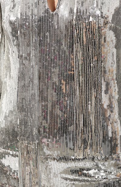 Платье с пайетками BALMAIN серебряного цвета по цене 298000 руб., арт. TF16244/X347, фото 5 Платье с пайетками BALMAIN, арт. TF16244/X347, фото 5