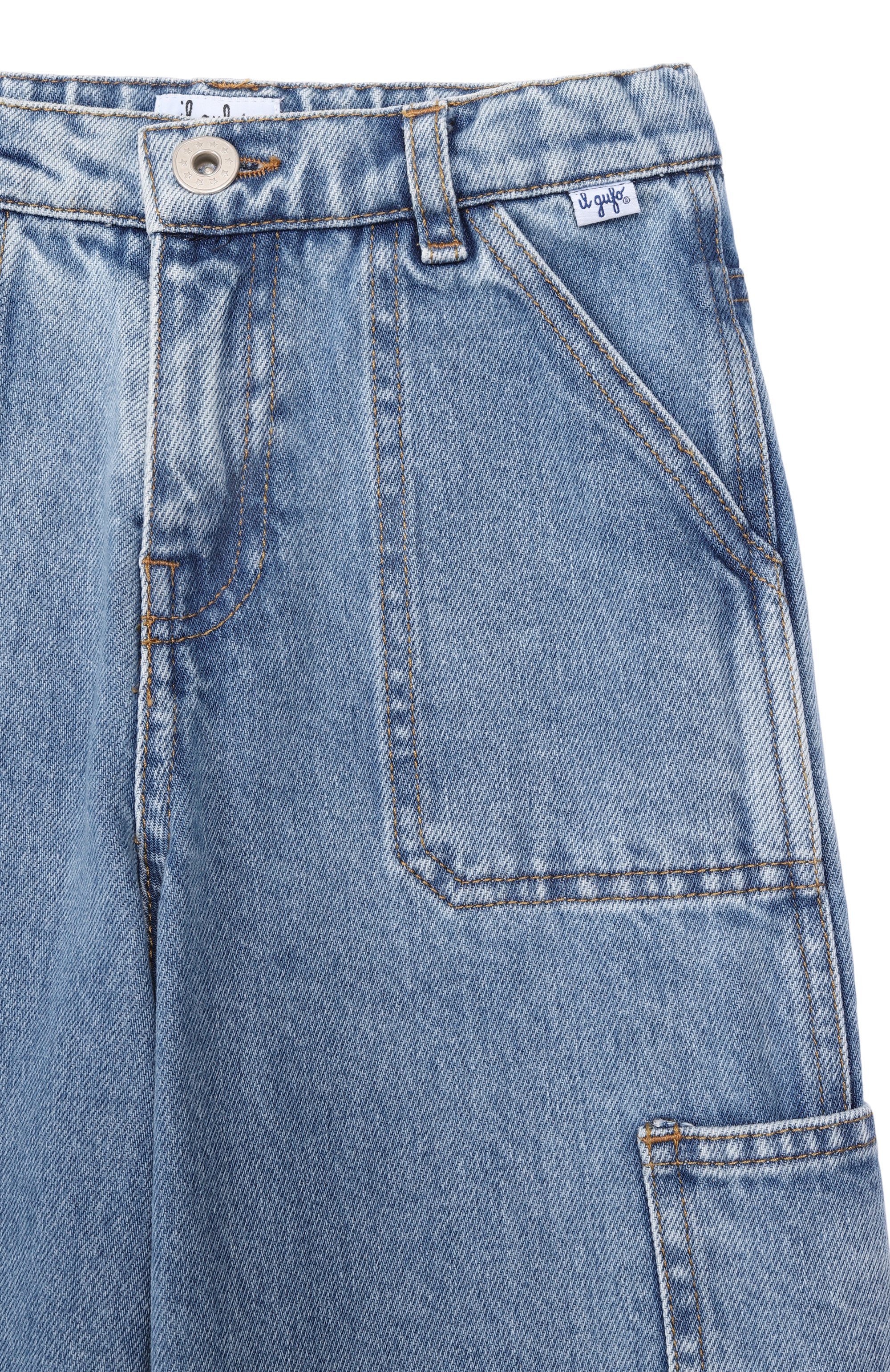 Джинсы IL GUFO голубого цвета по цене 21050 руб., арт. A25GPL0041J0052_001, фото 3 Джинсы IL GUFO, арт. A25GPL0041J0052_001, фото 3