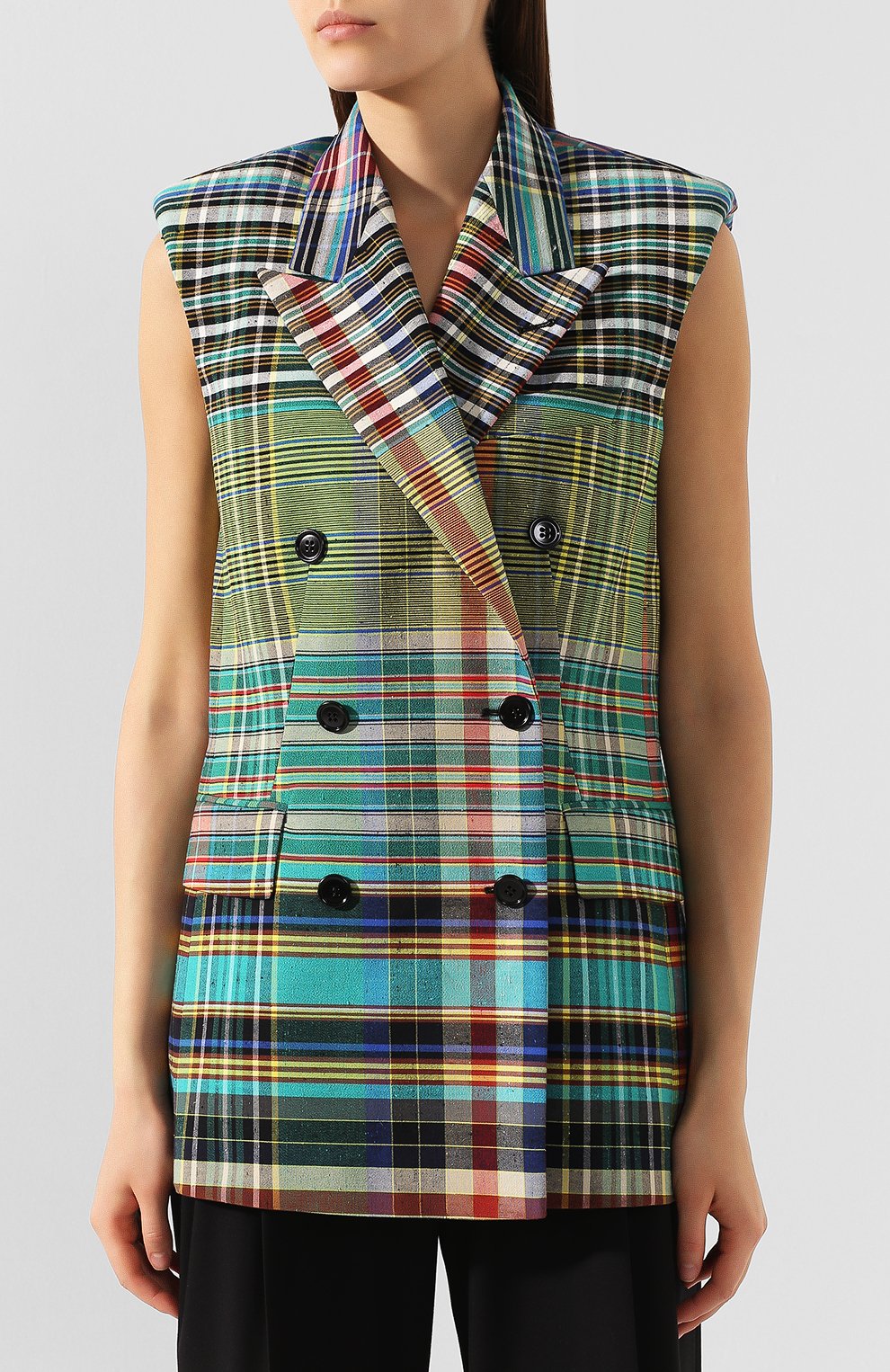 Хлопковый жилет DRIES VAN NOTEN разноцветного цвета по цене 66150 руб., арт. 191-10440-7036, фото 3 Хлопковый жилет DRIES VAN NOTEN, арт. 191-10440-7036, фото 3