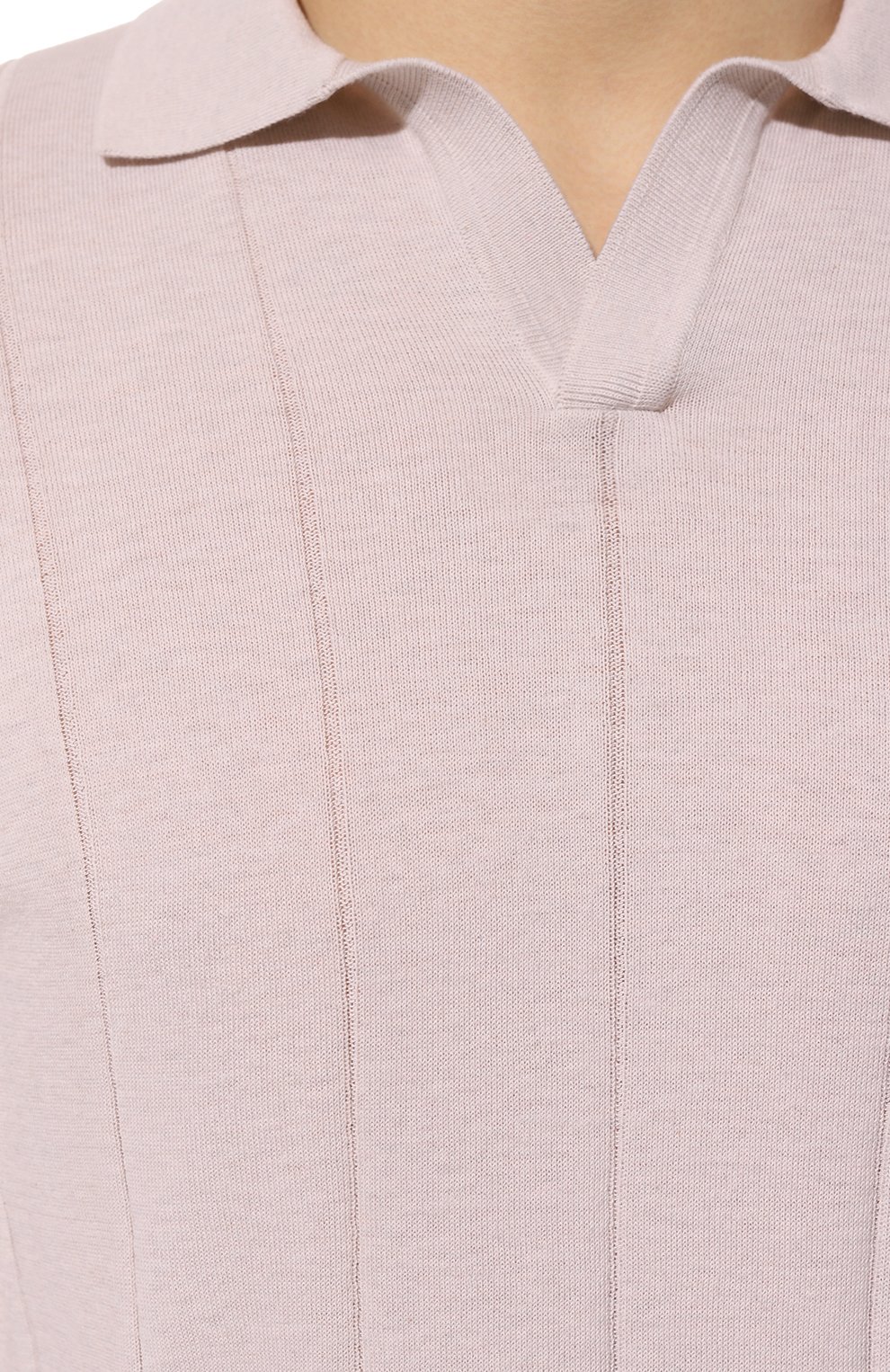 Хлопковое поло ANDREA CAMPAGNA кремового цвета по цене 41700 руб., арт. 57191/20660, фото 5 Хлопковое поло ANDREA CAMPAGNA, арт. 57191/20660, фото 5