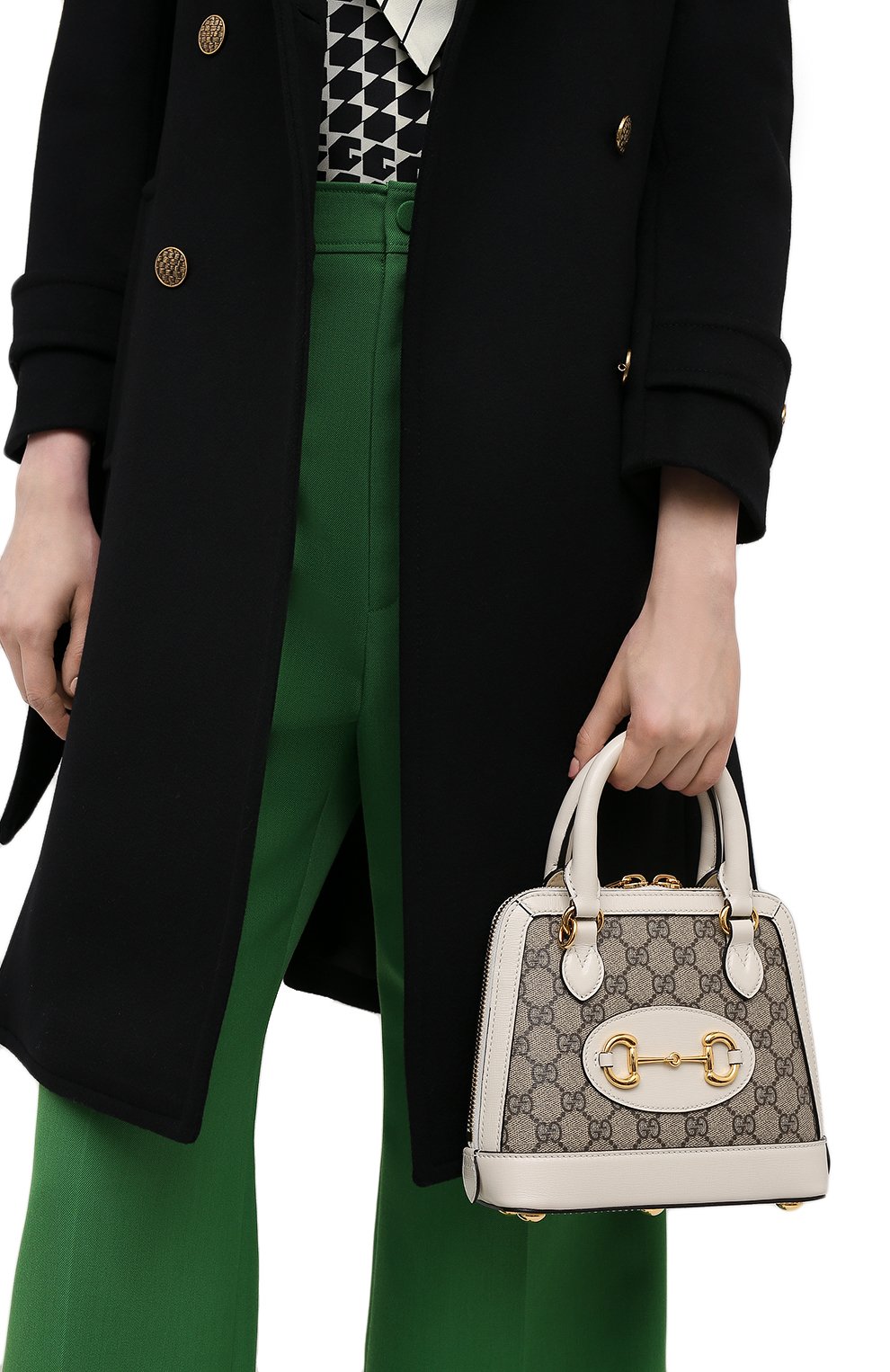 Сумка gg 1955 horsebit GUCCI белого цвета по цене 257760 руб., арт. 640716/92TCG, фото 2 Сумка gg 1955 horsebit GUCCI, арт. 640716/92TCG, фото 2
