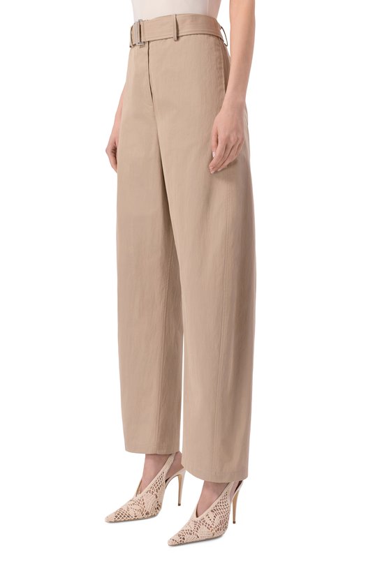 Хлопковые брюки Magda Butrym 391426 Бежевый  391426 Фото 3