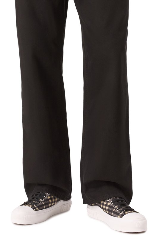 Текстильные кеды Burberry 8107495 Серый  8107495 Фото 3