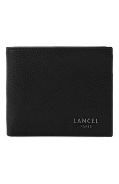 Мужской кожаное портмоне LANCEL черного цвета, арт. A12881 | Фото 1 (Нос: Не проставлено; Материал сплава: Проставлено; Материал: Натуральная кожа)