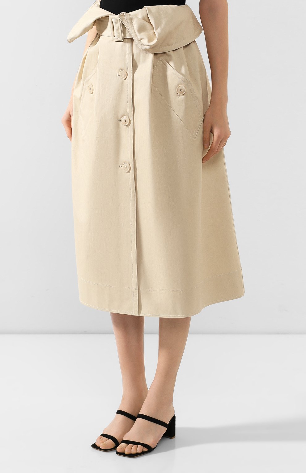 Хлопковая юбка JACQUEMUS бежевого цвета по цене 45950 руб., арт. 193SK02/30130, фото 3 Хлопковая юбка JACQUEMUS, арт. 193SK02/30130, фото 3
