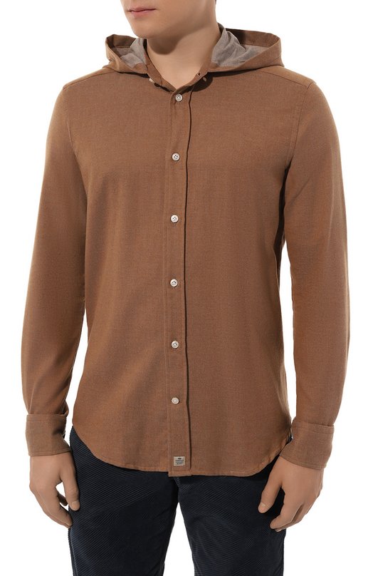 Хлопковая рубашка Sonrisa Коричневый, фото 3