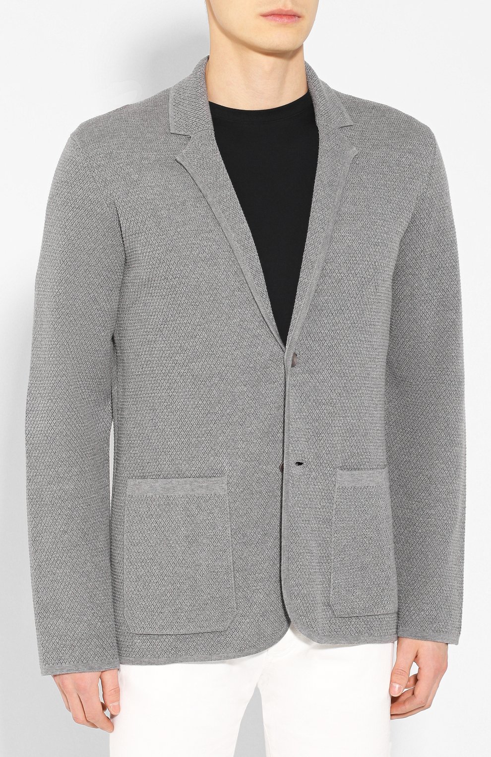 Хлопковый кардиган ZEGNA серого цвета по цене 55800 руб., арт. VUC14/ZZ161, фото 3 Хлопковый кардиган ZEGNA, арт. VUC14/ZZ161, фото 3