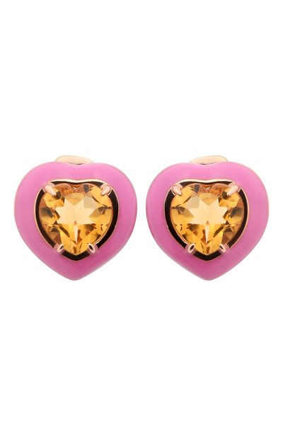 Женские серьги courage с цитринами MOONKA, арт. crg-er-ctr