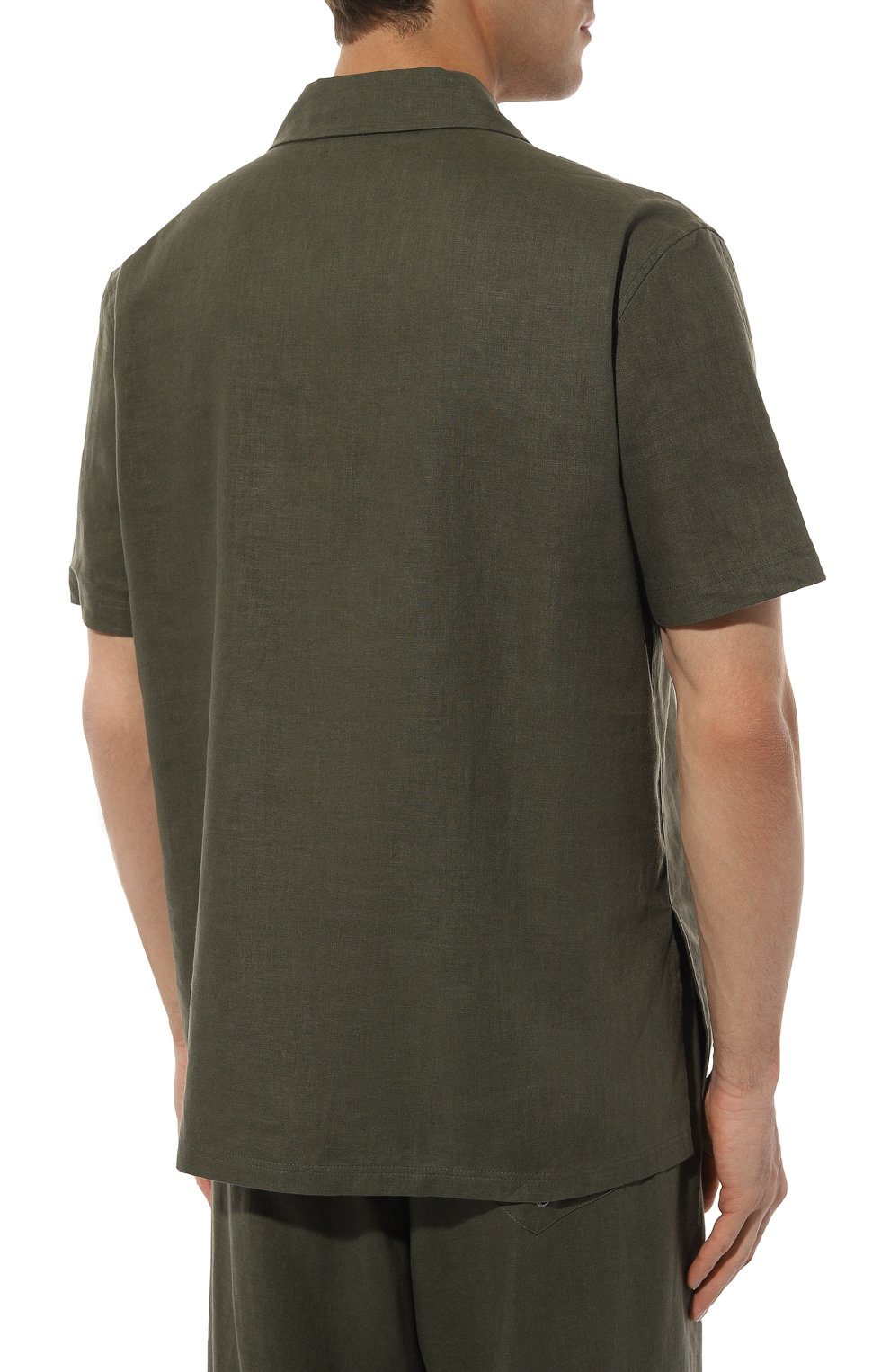 Рубашка изо льна и вискозы EMPORIO ARMANI, арт. 211880/4R467, фото 4