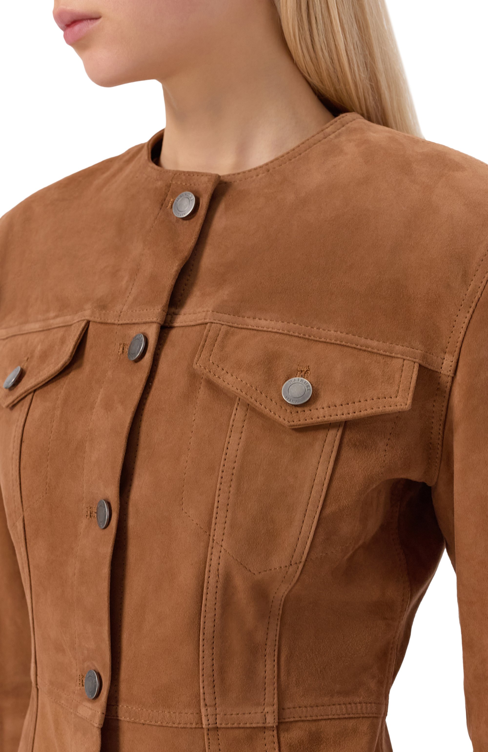 Замшевая куртка HAIKURE, арт. HEW09117PL005TP/TEMPLE SUEDE, фото 5