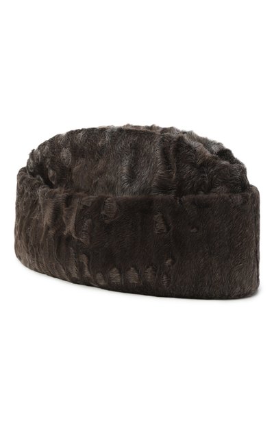 Пилотка из каракульчи VICTORIA KUSENKOVA темно-коричневого цвета по цене 101200 руб., арт. 367100086132, фото 2 Пилотка из каракульчи VICTORIA KUSENKOVA, арт. 367100086132, фото 2