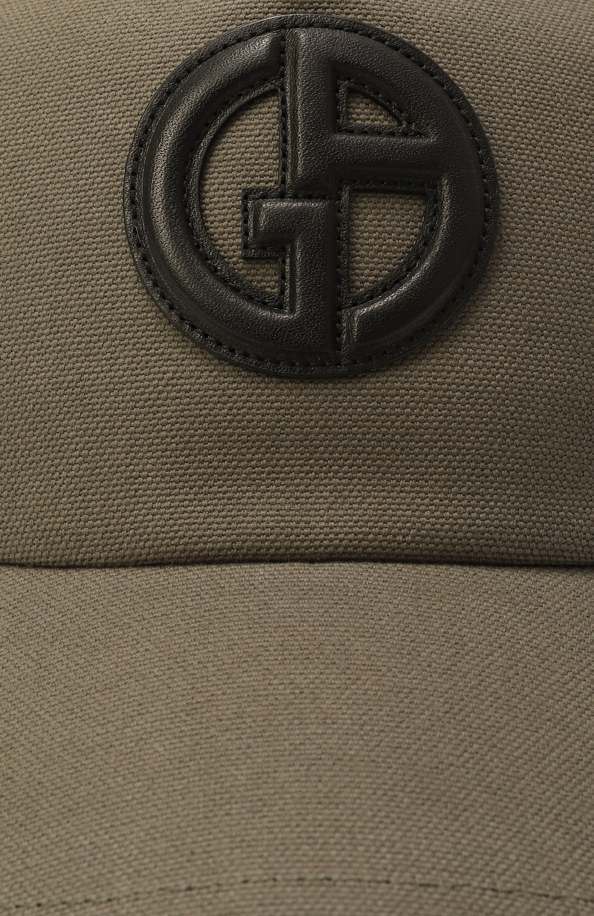 Хлопковая бейсболка GIORGIO ARMANI хаки цвета по цене 59950 руб., арт. GM001048/AF15165, фото 3 Хлопковая бейсболка GIORGIO ARMANI, арт. GM001048/AF15165, фото 3