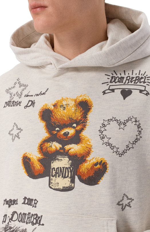 Хлопковое худи DOMREBEL M TREATS/PULL0VER H00DIE Бежевый  M TREATS/PULL0VER H00DIE Фото 5