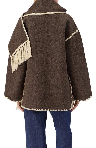 Шерстяное пальто TOTEME, арт. 234-WRTW0U248-FB0037, фото 4