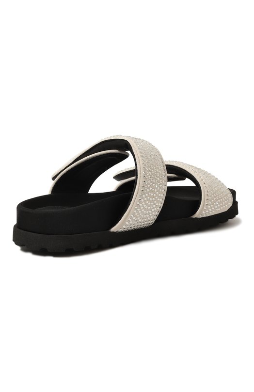 Замшевые шлепанцы Perni 11 GIABORGHINI Чёрный, белый, фото 5