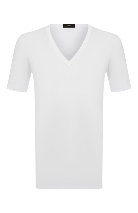 Хлопковая футболка Zilli MMA011M0110V00000 Белый MMA011M0110V00000