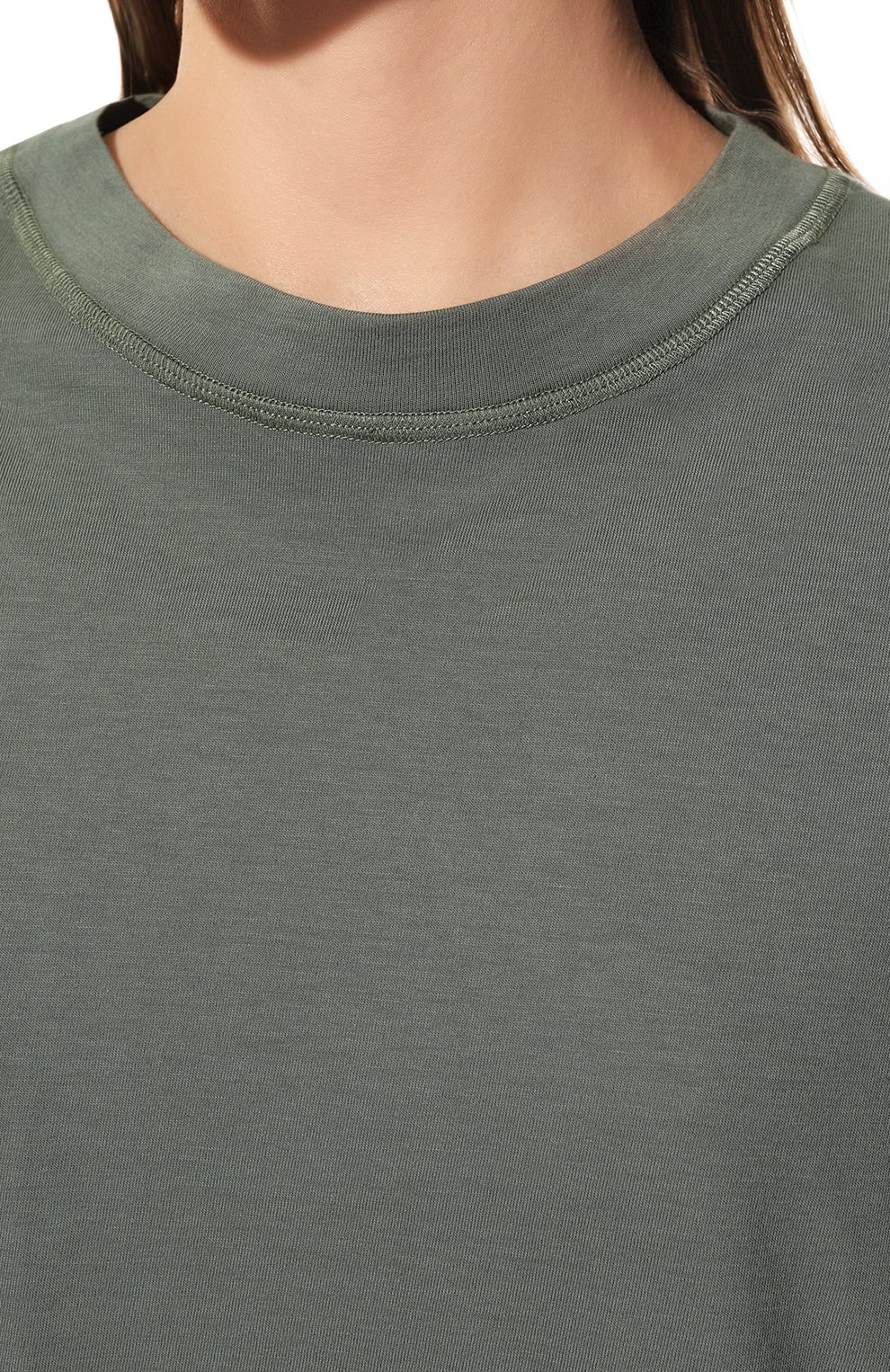 Хлопковое платье STELLA MCCARTNEY хаки цвета по цене 39300 руб., арт. S7A611580, фото 5 Хлопковое платье STELLA MCCARTNEY, арт. S7A611580, фото 5