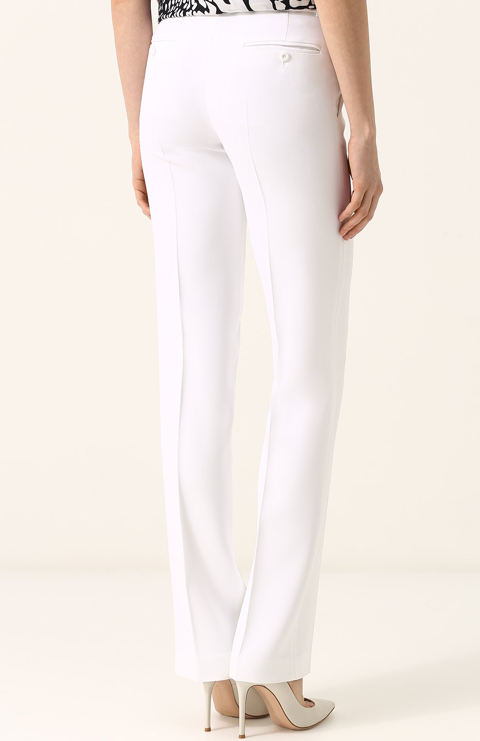 Однотонные брюки прямого кроя со стрелками MICHAEL KORS COLLECTION, арт. KRK/210AKK019, фото 4