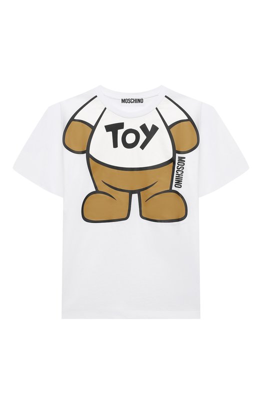 

Хлопковая футболка Moschino, Белый