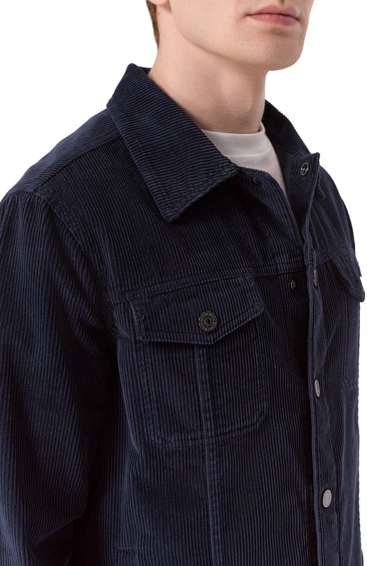Вельветовая куртка-рубашка Stefano Ricci MFJ5300210/RT15PT Синий  MFJ5300210/RT15PT Фото 5