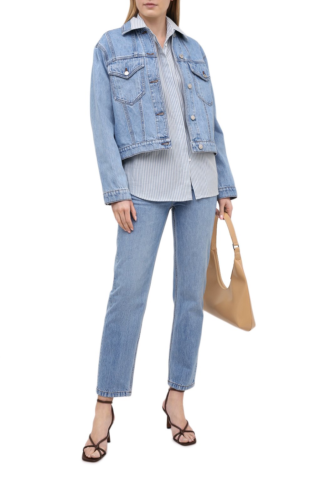 Джинсы NANUSHKA голубого цвета по цене 51250 руб., арт. KEMIA_LIGHT BLUE_RIGID DENIM, фото 2 Джинсы NANUSHKA, арт. KEMIA_LIGHT BLUE_RIGID DENIM, фото 2