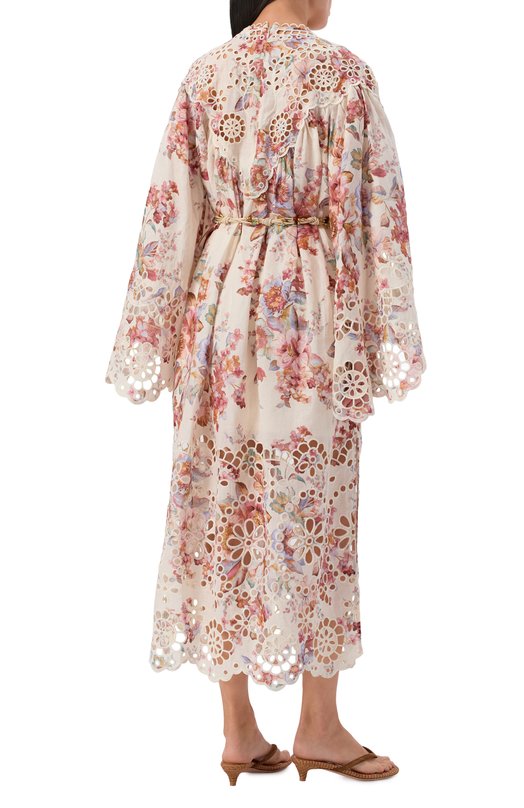 Льняное платье Zimmermann 5801DRS261 Кремовый  5801DRS261 Фото 3