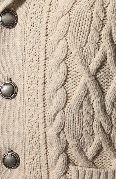 Хлопковый кардиган BRUNELLO CUCINELLI светло-бежевого цвета по цене 192500 руб., арт. 221M79502206, фото 5 Хлопковый кардиган BRUNELLO CUCINELLI, арт. 221M79502206, фото 5