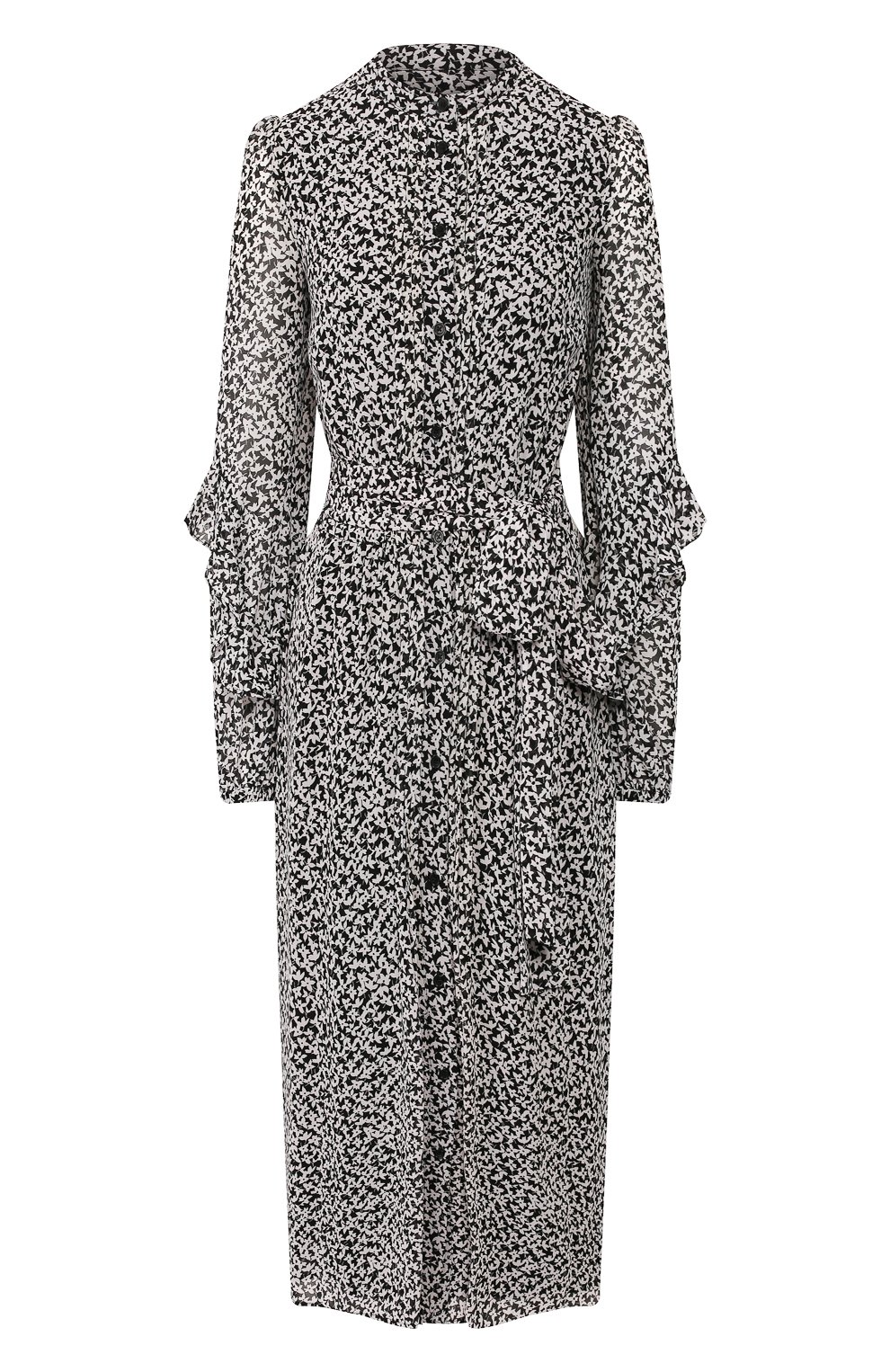 Платье-миди MICHAEL MICHAEL KORS черно-белого цвета по цене 32750 руб., арт. MH98ZCYDGJ, фото 1 Платье-миди MICHAEL MICHAEL KORS, арт. MH98ZCYDGJ, фото 1