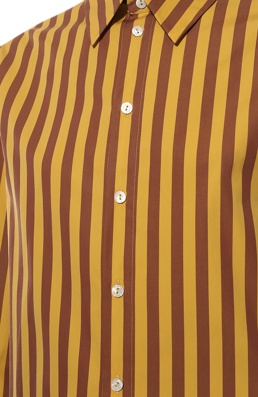 Хлопковая рубашка JIL SANDER желтого цвета по цене 63350 руб., арт. JSPU600405-WU246010, фото 5 Хлопковая рубашка JIL SANDER, арт. JSPU600405-WU246010, фото 5