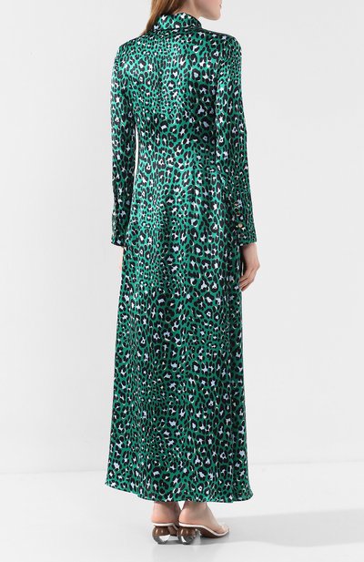 Атласное платье OLIVIA VON HALLE зеленого цвета по цене 78550 руб., арт. AW1946, фото 4 Атласное платье OLIVIA VON HALLE, арт. AW1946, фото 4