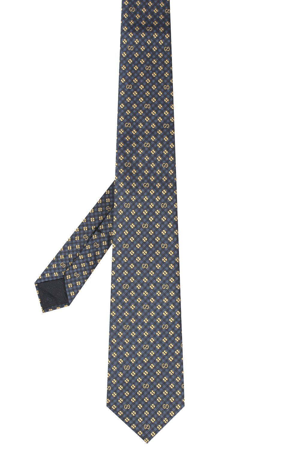 Шелковый галстук GUCCI синего цвета по цене 28800 руб., арт. 597126/4E002, фото 2 Шелковый галстук GUCCI, арт. 597126/4E002, фото 2