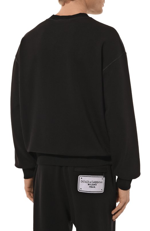 Хлопковый свитшот Dolce & Gabbana G9AHSZ/G7NRT Серый  G9AHSZ/G7NRT Фото 4