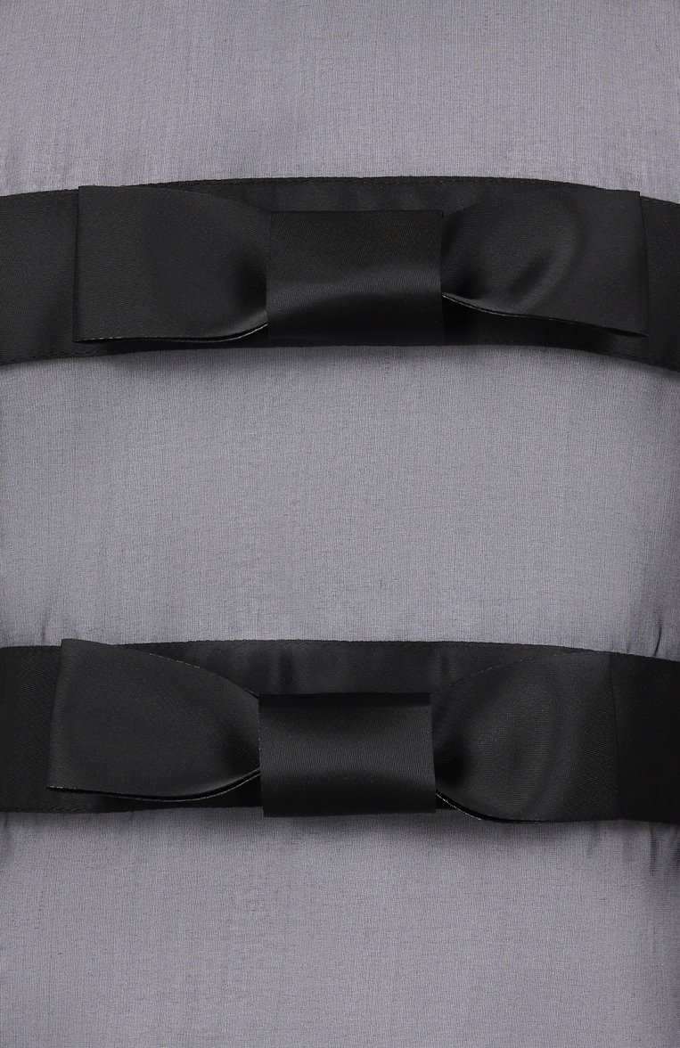 Женская шелковая блузка NINA RICCI черного цвета, арт. 25PCT0015/SE0789 | Фото 6 (Рукава: Длинные; Материал внешний: Шелк; Длина (для топов): Стандартные; Стили: Кэжуэл; Женское Кросс-КТ: Блуза-одежда; Принт: Без принта)