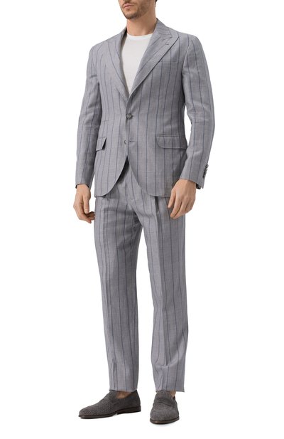 Мужской костюм из шерсти и льна BRUNELLO CUCINELLI, арт. MP475LDFRD