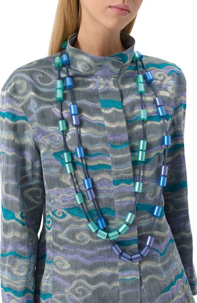 Колье EMPORIO ARMANI бирюзового цвета по цене 35150 руб., арт. EW001797 AF15490, фото 2 Колье EMPORIO ARMANI, арт. EW001797 AF15490, фото 2