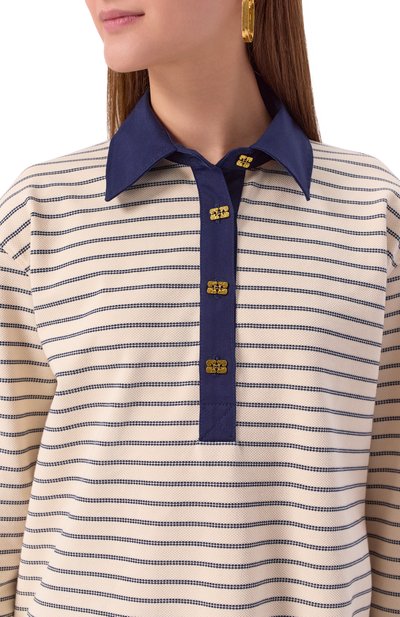 Хлопковое поло GANNI, арт. T4215, фото 5