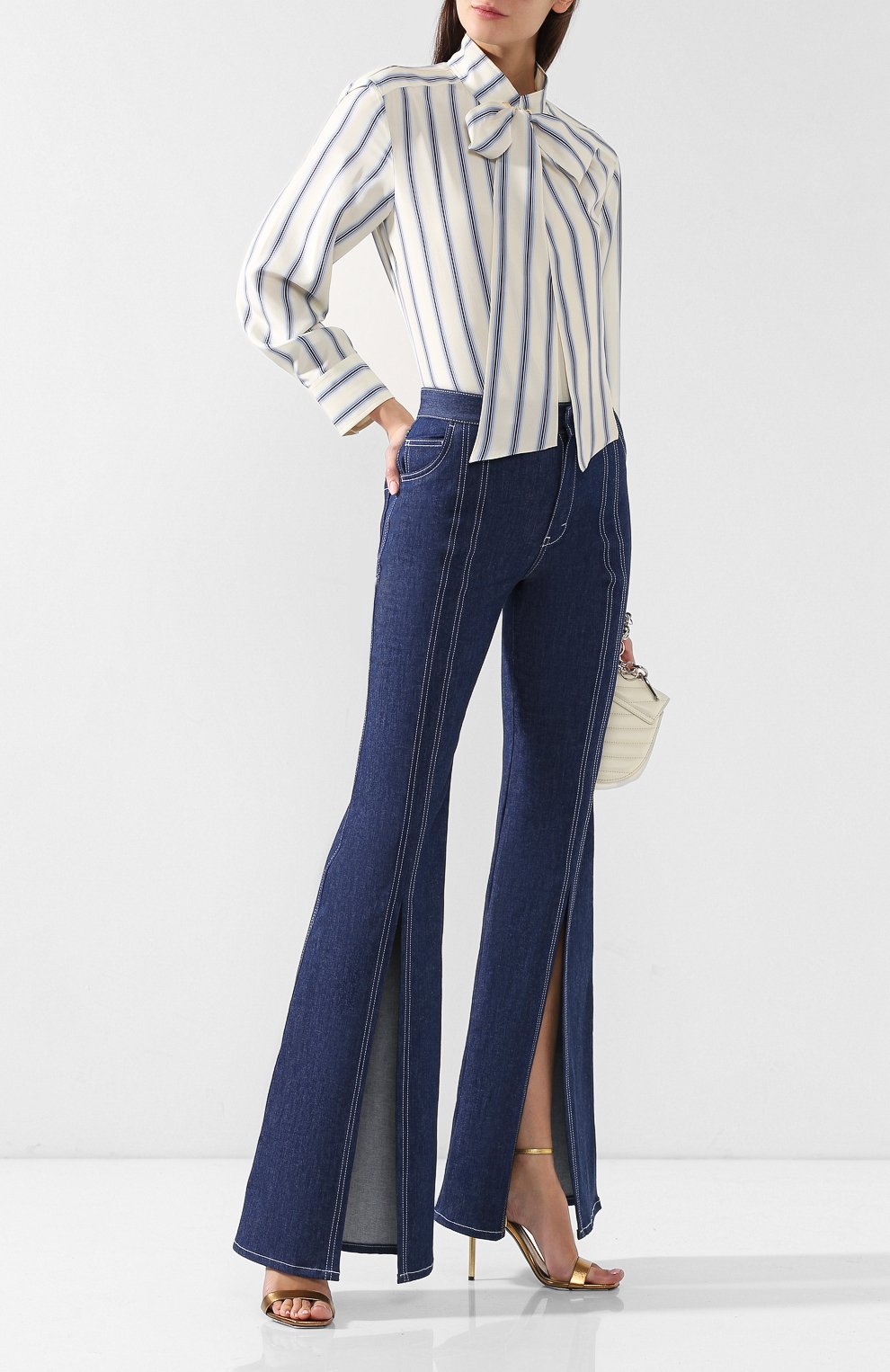 Расклешенные джинсы CHLOÉ, арт. CHC19SDP14157, фото 2