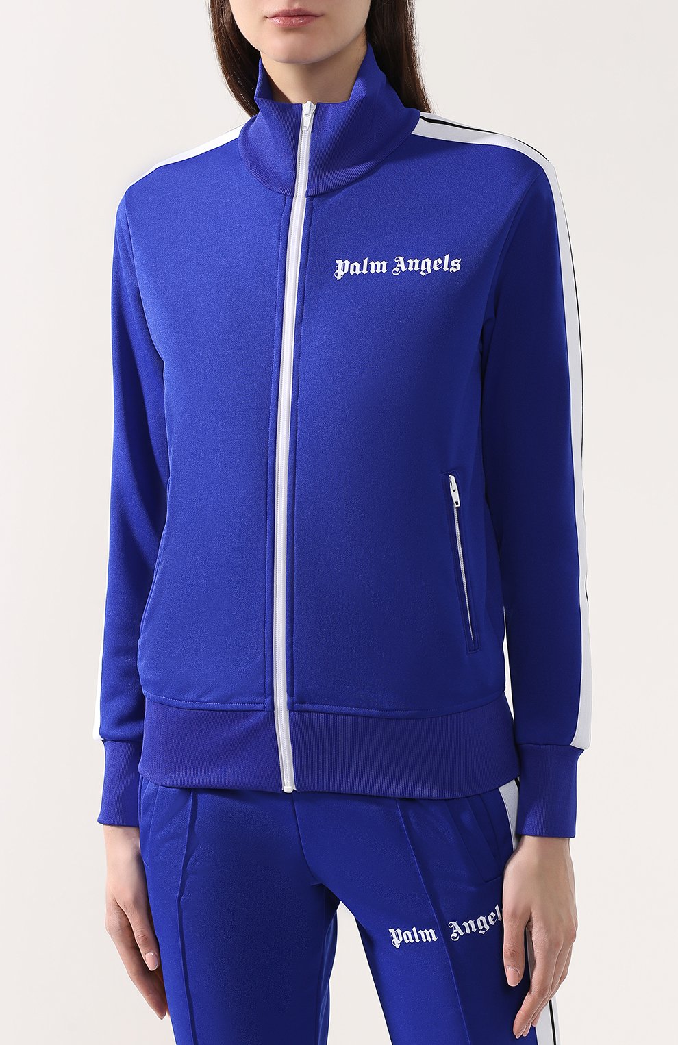 Кардиган на молнии PALM ANGELS синего цвета по цене 43900 руб., арт. PMBD001S193840013001, фото 3 Кардиган на молнии PALM ANGELS, арт. PMBD001S193840013001, фото 3