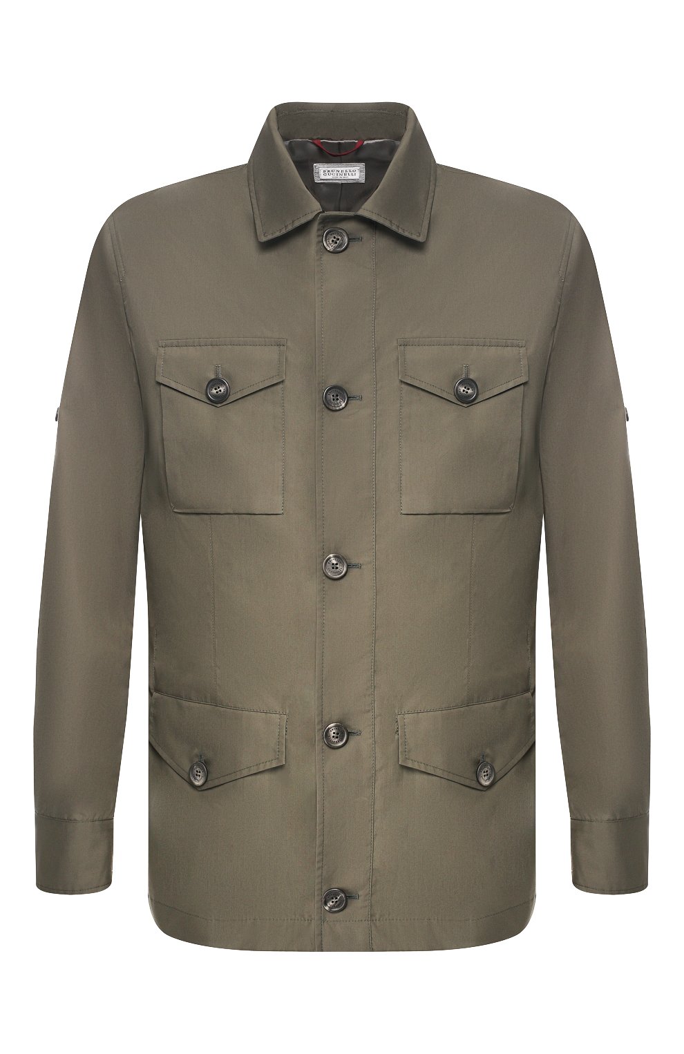 Хлопковая куртка BRUNELLO CUCINELLI хаки цвета по цене 241000 руб., арт. MD4226847, фото 1 Хлопковая куртка BRUNELLO CUCINELLI, арт. MD4226847, фото 1