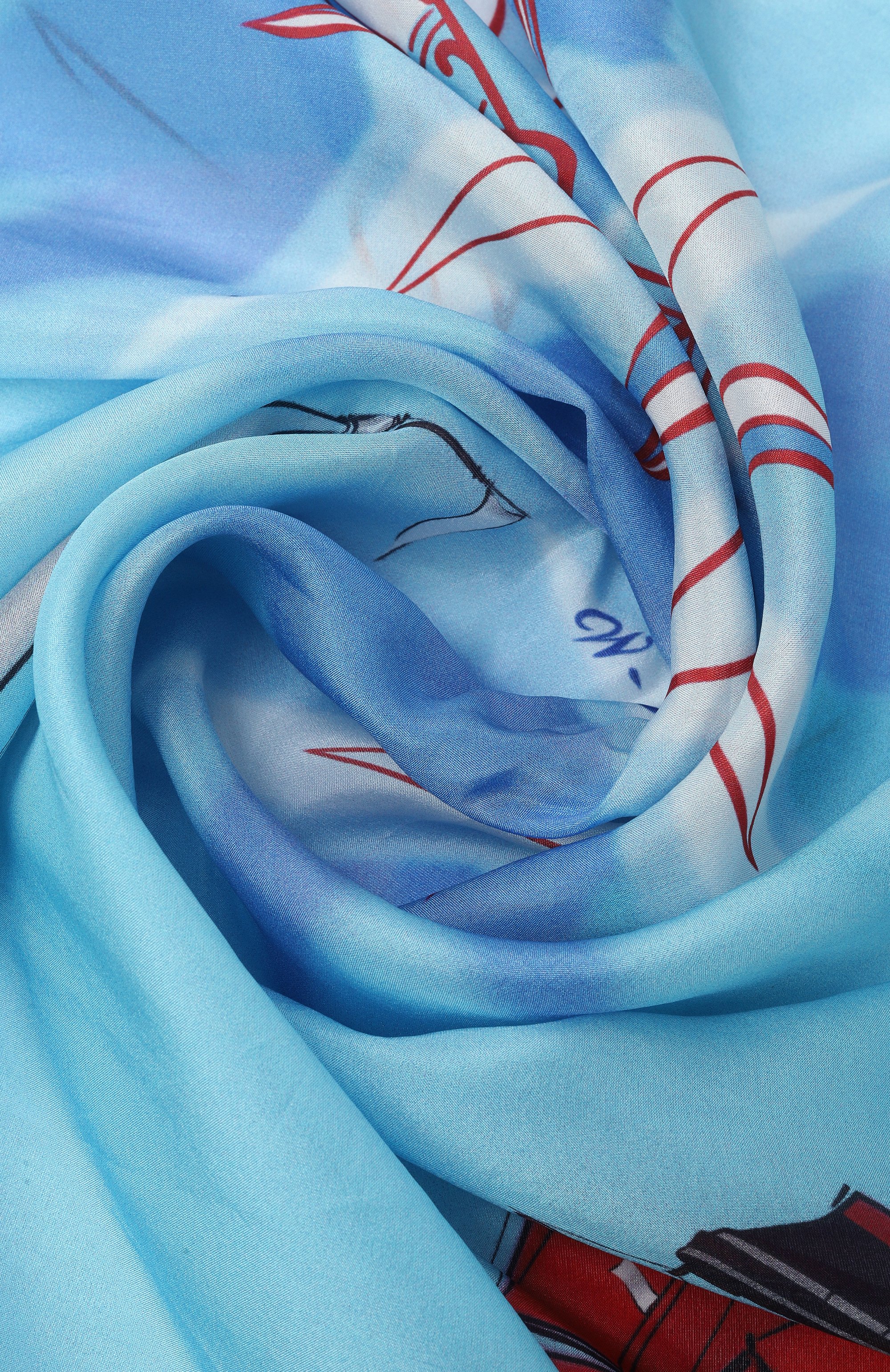 Шелковый платок алые паруса GOURJI, арт. 91120537/4451108, фото 3