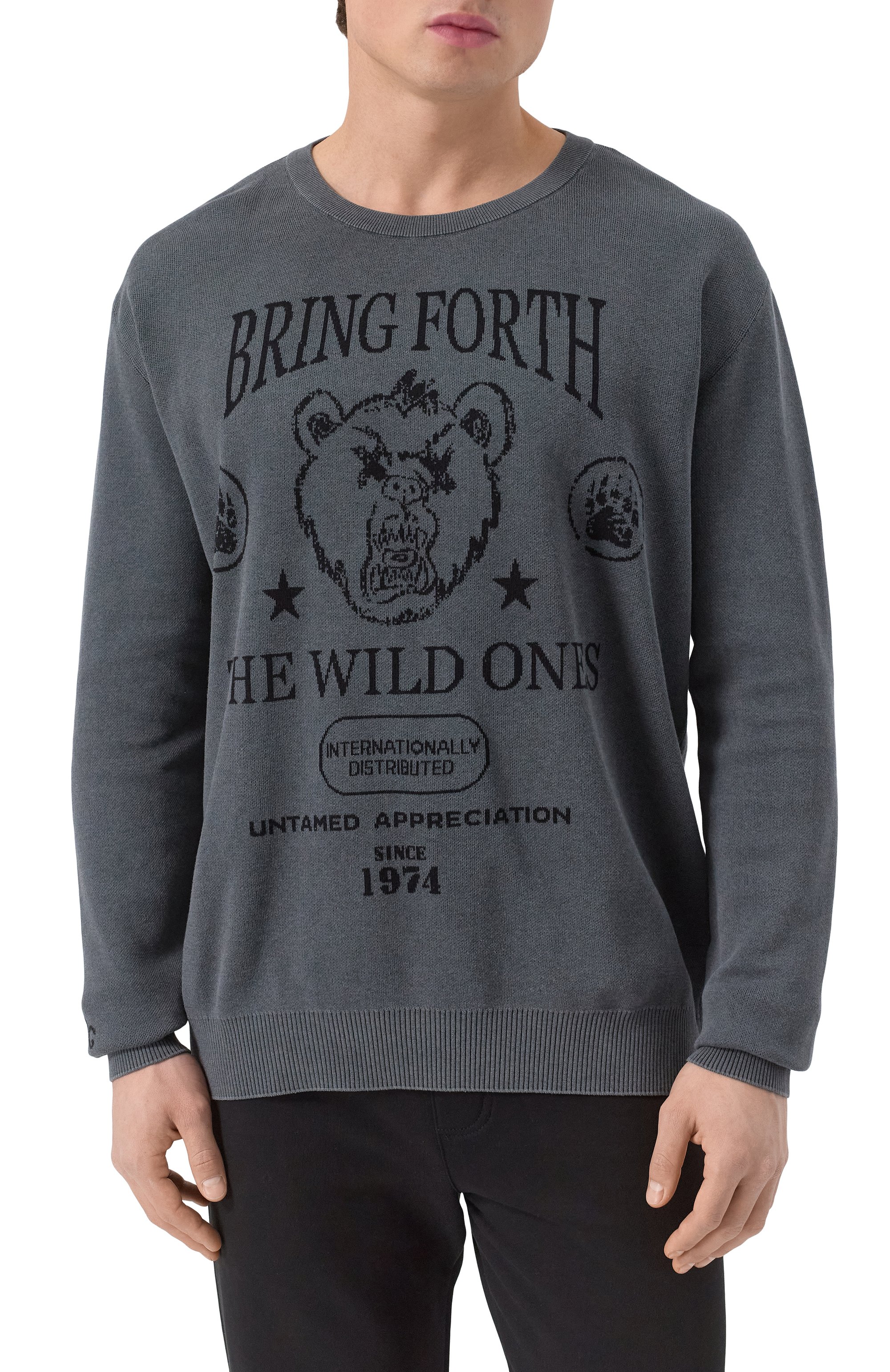 Хлопковый джемпер ICEBERG темно-серого цвета по цене 47250 руб., арт. A014/7633, фото 3 Хлопковый джемпер ICEBERG, арт. A014/7633, фото 3