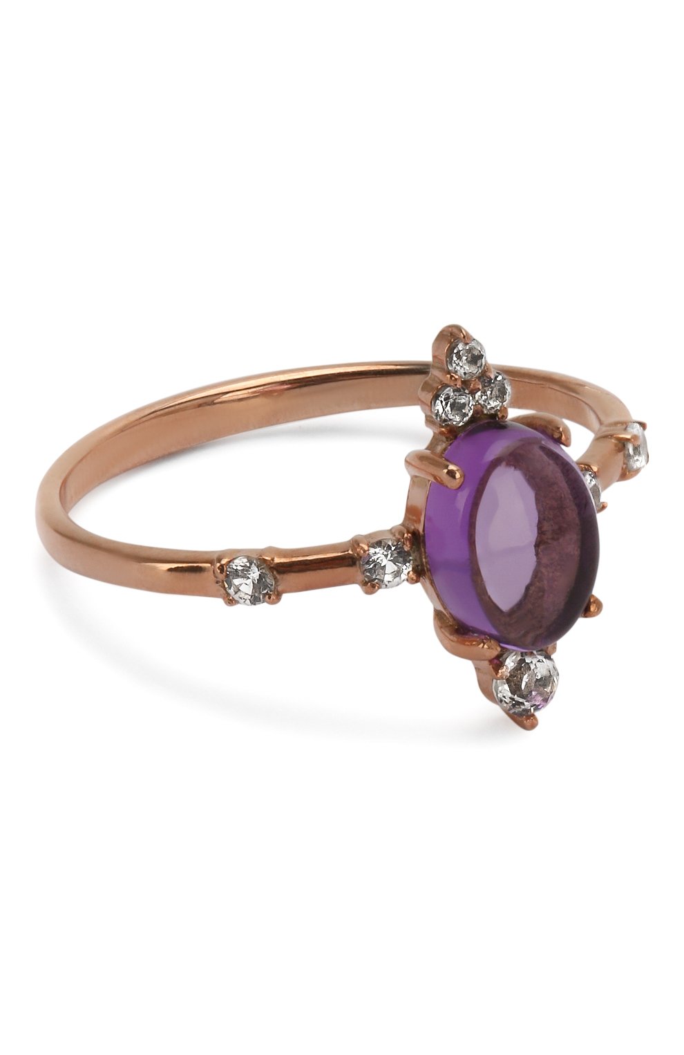 Малое кольцо с аметистом и топазами MOONKA, арт. ai-sr-amt, фото 1