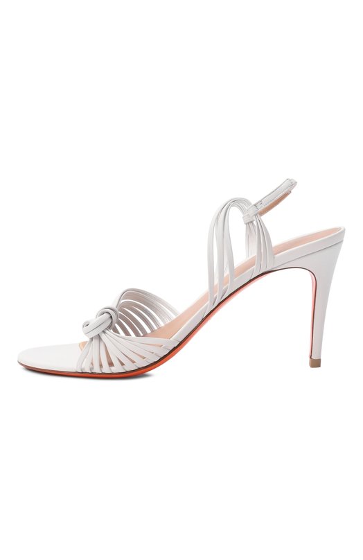 Кожаные босоножки Santoni WHIG72142HA2NMKN Белый  WHIG72142HA2NMKN Фото 4