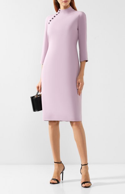 Платье из смеси шерсти и шелка RALPH LAUREN светло-розового цвета по цене 244000 руб., арт. 290718851, фото 2 Платье из смеси шерсти и шелка RALPH LAUREN, арт. 290718851, фото 2