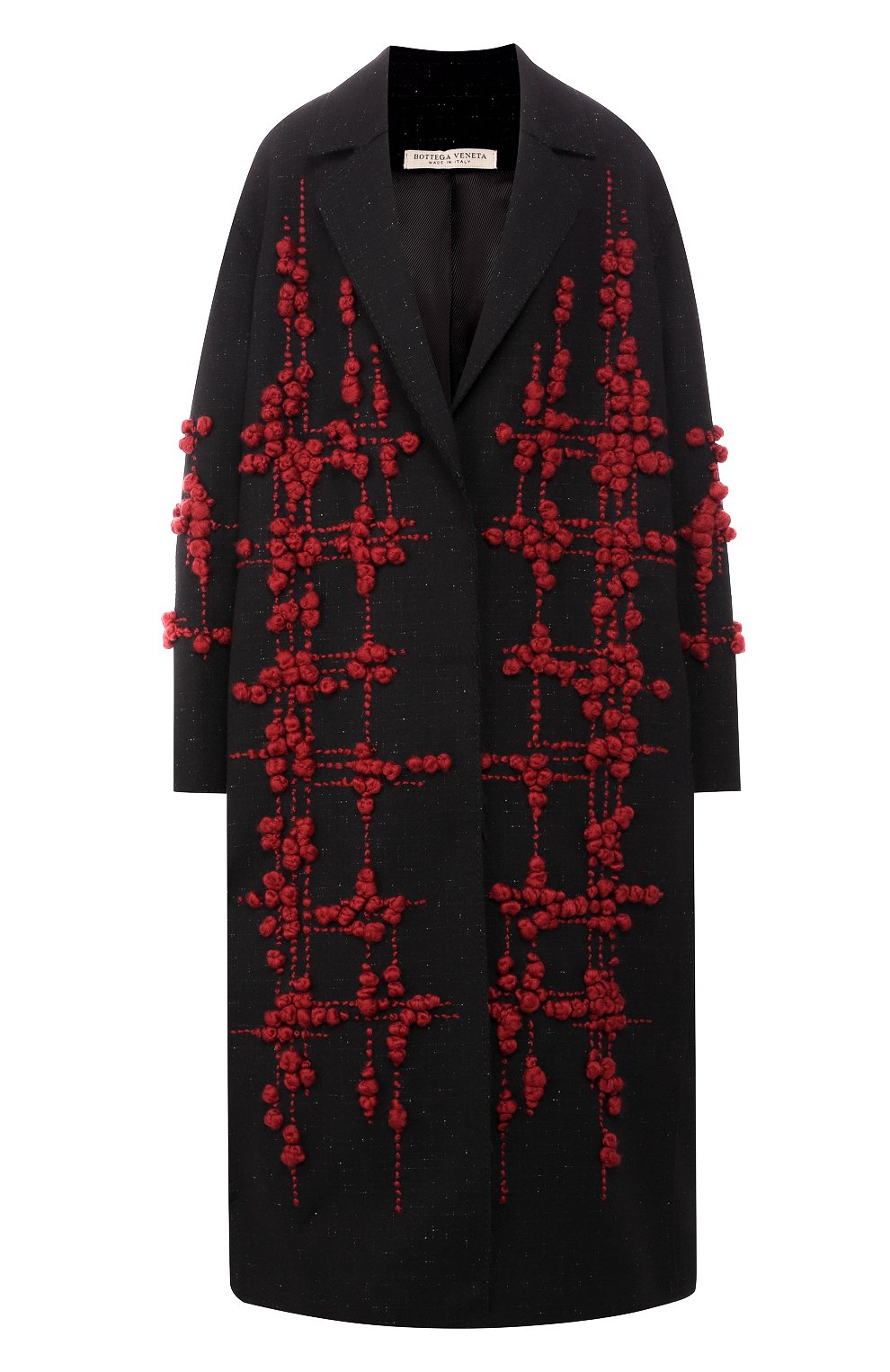 Шерстяное пальто BOTTEGA VENETA черного цвета по цене 1525000 руб., арт. 525407/VETC0, фото 1 Шерстяное пальто BOTTEGA VENETA, арт. 525407/VETC0, фото 1